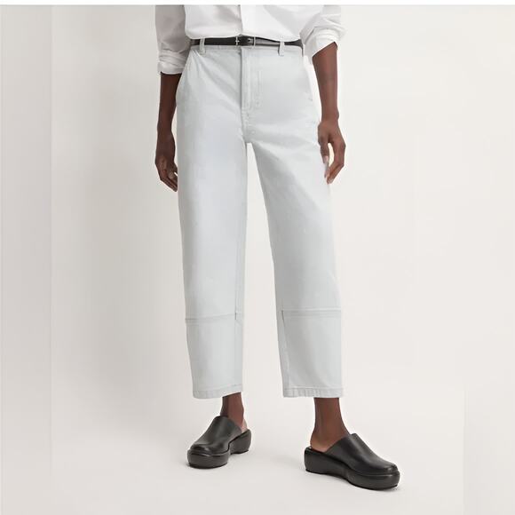 Everlane Pants - Everlane The Utility Barrel Stretch High Waisted Pants Jeans Icy Blue Size 4